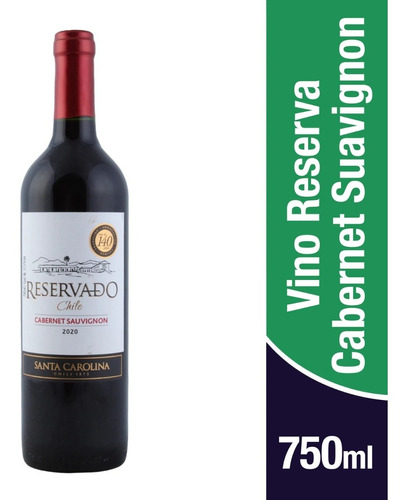 Vino Santa Carolina Cabernet Sa - mL a $67