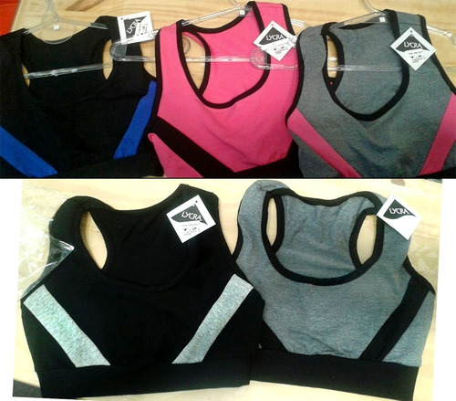 Top Deportivo Algodon Con Lycra Corpiño Fitness Proactiva