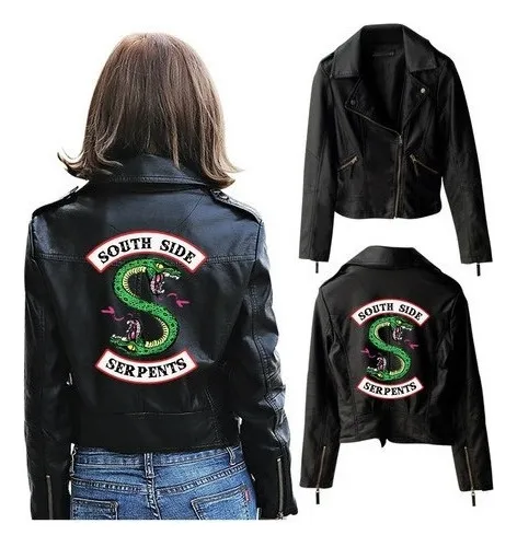 Jaqueta De Couro Feminina Riverdale Serpents Parcelamento sem juros