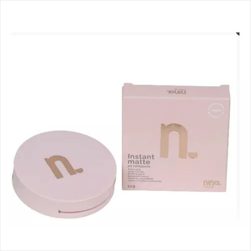 Kit Nina Makeup Base Líquida Basic+pó Compacto Instant Cor 1