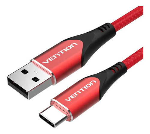 Cable De Carga Rapida Usb-c A Usb 2.0 - Rojo -2m - Vention