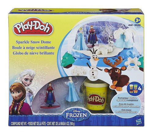 Imagem 1 de 2 de Conjunto Play-doh Frozen - Globo De Neve Brilhante - Hasbro