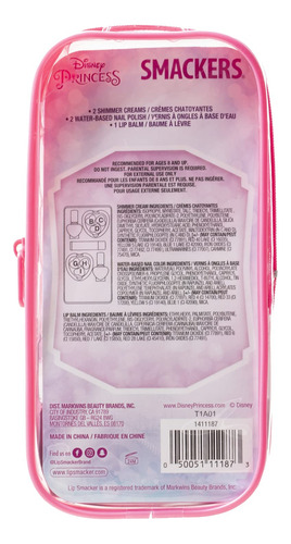 Set De Maquillaje Lip Smacker Disney Princess Con Bolsa Para