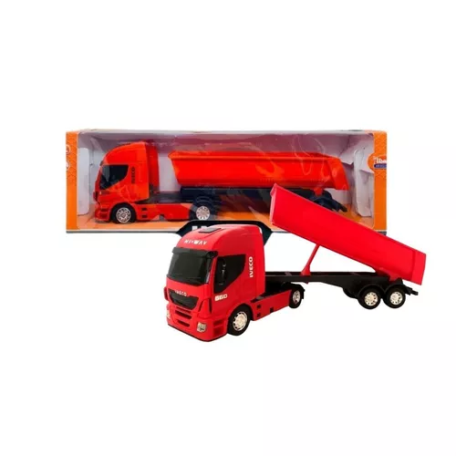 Caminhão De Brinquedo Iveco Com Caçamba Basculante HI-WAY Cor Sortida