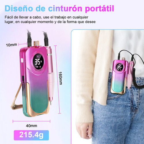 ' Broca Polidora De Unhas De Esmeril Profissional 35000 Rpm