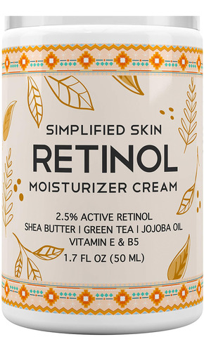 Crema Hidratante De Retinol Al 2.5% Para El Rostro Y El Ár.