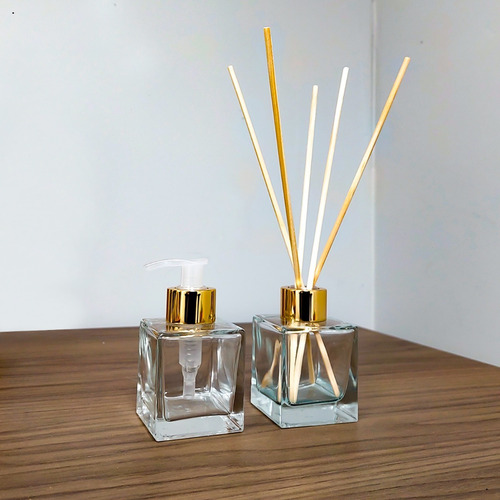 Imagem 8 de 8 de 4 Frascos Vidro-cubo De 100ml Para Aromatizador E Sab. Full