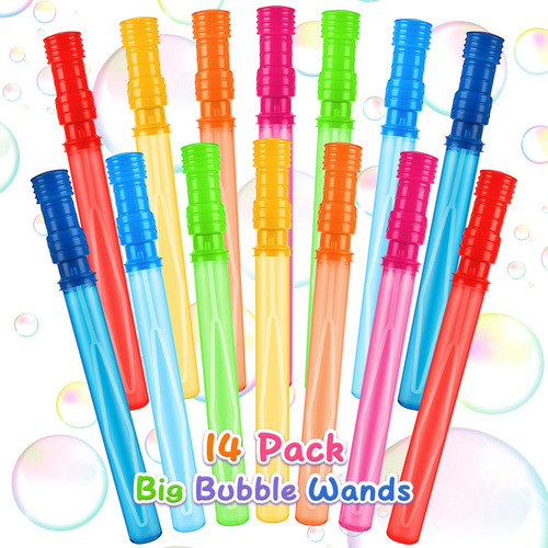 Paquete 14 Varitas Burbujas 14.6 7 Colores Fiesta Niños. Color