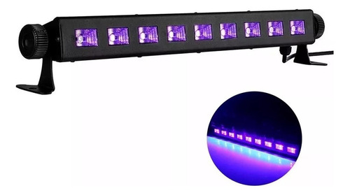 Barra Led Luz Uv Negra 43cm 9x3w Ultravioleta Fluor + Envio