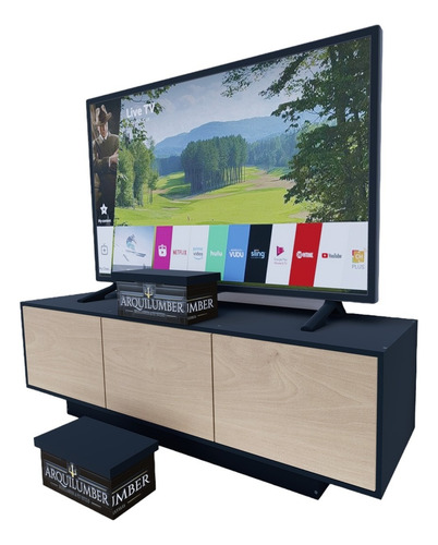 Rack Tv 70 Pulgadas Gold Maya