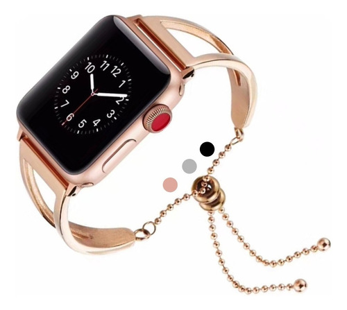 Pulseira E Bracelete De Luxo Para Apple Watch 38/40/42/44mm Cor Rose 38/40/41mm