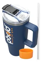 Comprar Termo Botella Térmica Deportiva Vaso Botilito Agua Café Caliente Acero Inoxidable 40oz Deporte Gimnasio Gym Fitness Oficina Viajes Pitillo Protector Silicona Pbold Azul