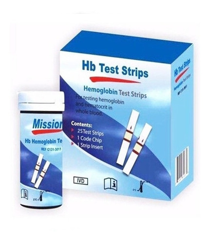 Tiras Para Medidor De Hemoglobina Mission X 25 Und