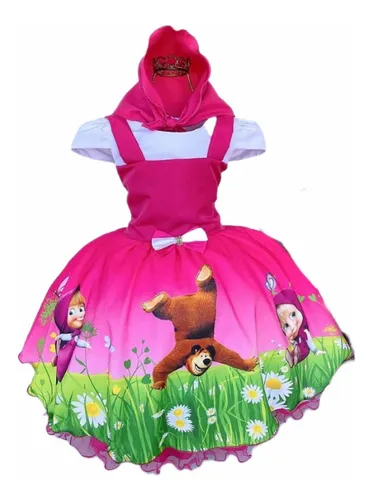 Vestido masha e urso mercado livre sales