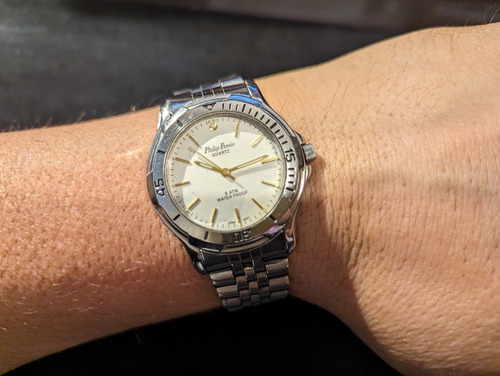 Reloj Philip Persio Todo En Acero Inoxidable Quarzo Japonés (Usado)