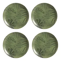 Comprar Jogo 4 Prato Raso De Cerâmica Coup Palm Tree Olive Alleanza