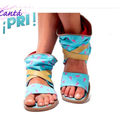 Imagen 3 de 6 de Sandalias Altas Te Para Tres De Cierres Modelo Original