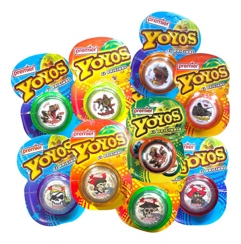 Yoyos Premier Master King C/9 Pzas - Dinosaurios Y Piratas Variado