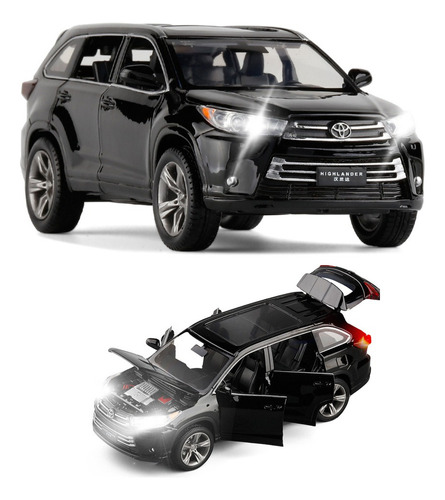 2019 Toyota Suv Lujo Highlander Miniatura Metal Coche 1/32