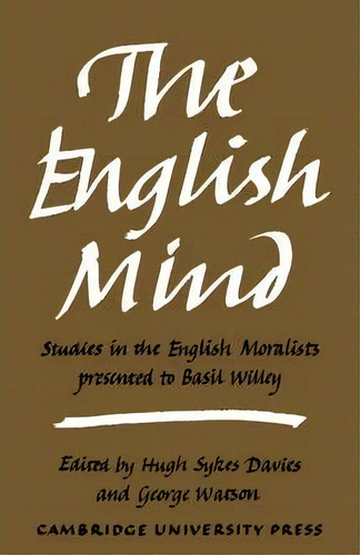 The English Mind, De Hugh Sykes Davies. Editorial Cambridge University Press, Tapa Blanda En Inglés