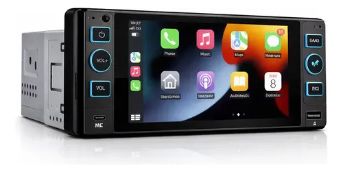 Central Multimídia Ali Ron 1 Din 5 Carplay Bluetooth Espelha