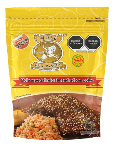 Bolsa De Mole Rojo Almendrado En Polvo Don Pancho