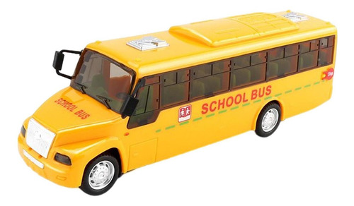 Autobús Escolar Amarillo, Luz De Sonido, 19cmx4.5cmx6cm