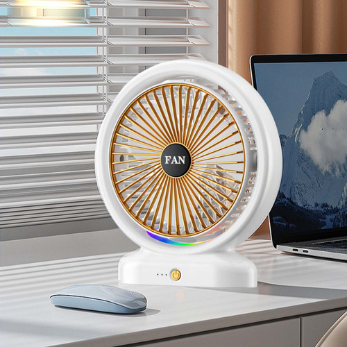 Mini Ventilador De Escritorio U De Tres Velocidades Con Bate