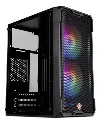 Gabinete Gamer Tgt Jester Lateral Vidro Com 2 Fans Micro Atx Cor Preto