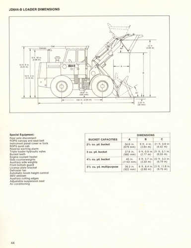 Imagen 6 de 15 de Pala Cargadora Frontal John Deere 644 Funcionando Envio Pais