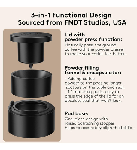 Kit De Cápsulas Reutilizables Vertuo Para Nespresso Con Herr