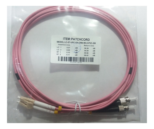 Patch Cord -fibra Optica- Multimodo -lc-st  X2metros Om4