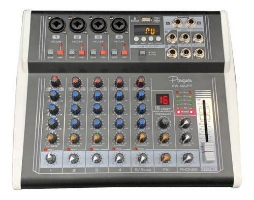 Consola Potenciada 6 Canales 400w Stereo Interfaz Usb Rec Fx