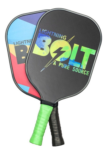 Kit Raquete De Pickleball Lightning Bolt Grafite Carbon