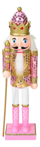 Figuras De Cascanueces De Navidad De Madera, Figuras De Rosa
