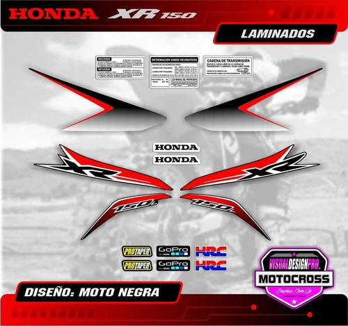 Kit Calcos - Grafica Honda Xr 150 - Laminados