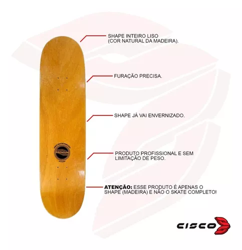 Shape Cisco Skate Fiber Decks Makes no Jogo 8.125 - Cisco Skate