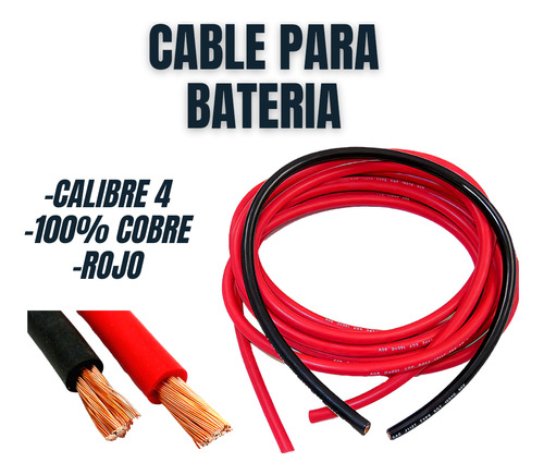 Cable Para Batería Nro 4