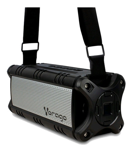 Bocina Vorago KSP-450 portátil con bluetooth waterproof negra 