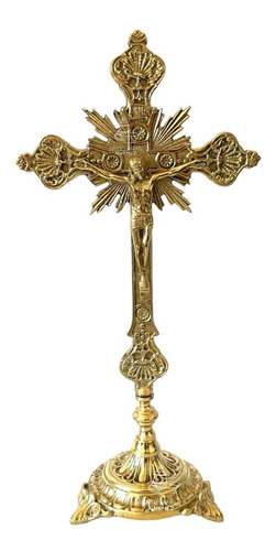 Cristo Barroco De Bronce 40 Cm Para Altar