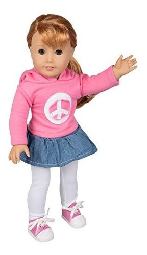 Ropa Para Muñecas American Girl Paz En El Mundo 4 Piezas