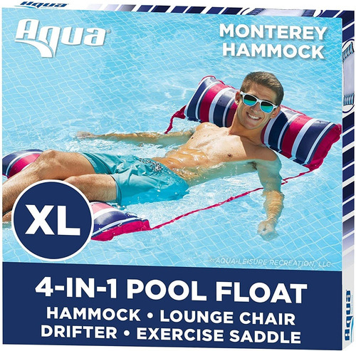 La Original Hamaca Flotador Monterey Xl 4 En 1 Borgoña (Usado)
