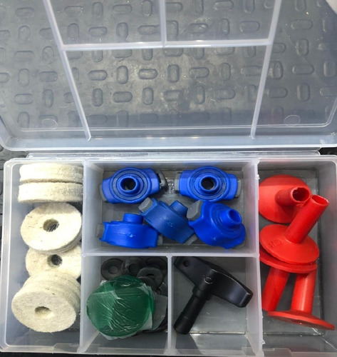 Imagen 2 de 10 de Kit Bateria Tuerca Rapida Felpa Bases Llave Arandela Geles