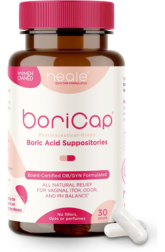 Supositorios Vaginales De Acido Borico Boricap 600 Mg 30 Und