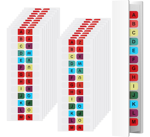 Más Nuevo 520 Piezas Índices De Pestañas Alfabéticos De Colo