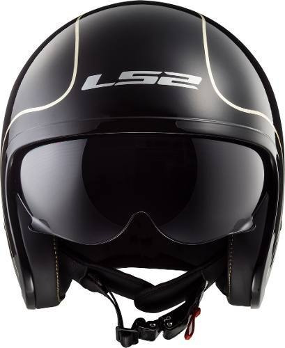 Imagen 5 de 7 de Casco Moto Abierto 599 Spitfire Flier Negro Ls2 Oficial