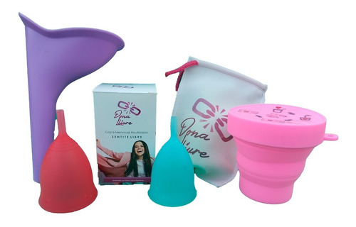 2 X Copa Menstrual Dona Lliure Fda + Esterilizador + Orinal