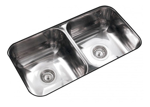 Pileta Cocina Doble Johnson C37 De 71 X 37 304 34 Lts Color Cromo