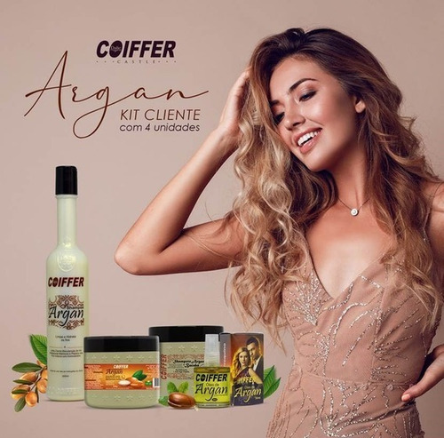 Imagem 2 de 6 de Kit Cliente Argan Coiffer 4 Unidades
