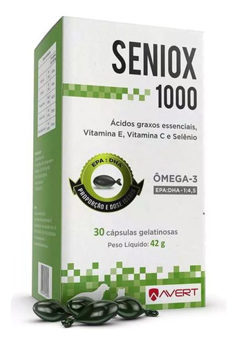 Seniox 1000 Mg Avert 30 Cápsulas Suplemento Para Cachorro